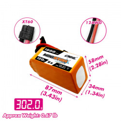 CNHL MiniStar 1800mAh 6S 120C Lipo Battery | High-Performance FPV Battery