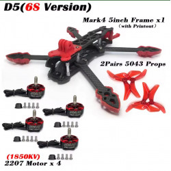 Mark4 5inch D5 FPV Wheelbase Carbon Fiber Frame 5mm Arm 5043 propeller Drone